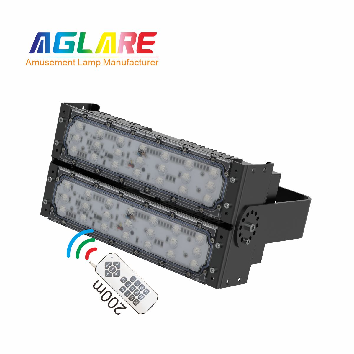 100W LED彩色泛光灯 RGB投光灯带？仄